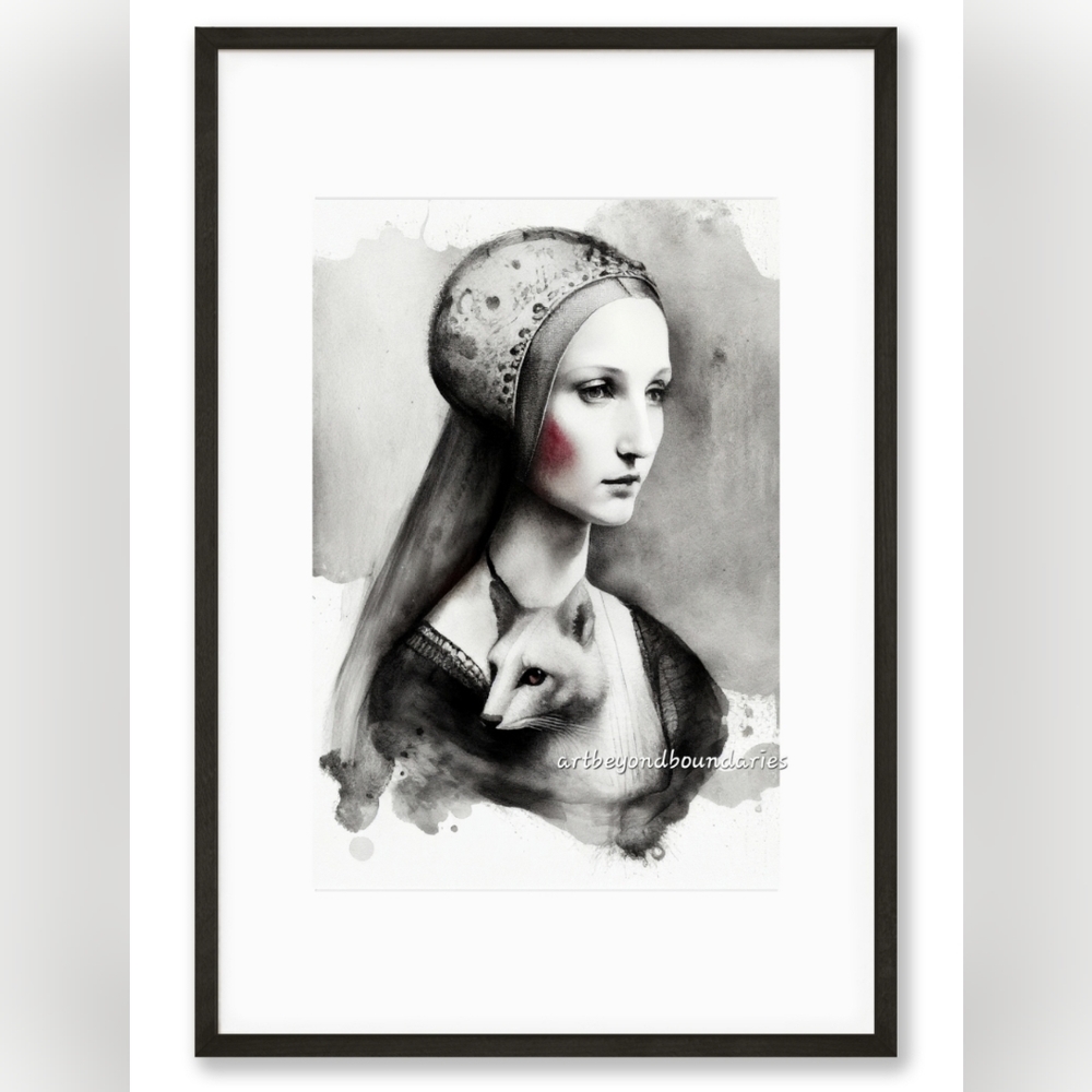 Photo Print - Black & White - "Lady with Carmine"